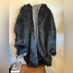 Faux fur coat
